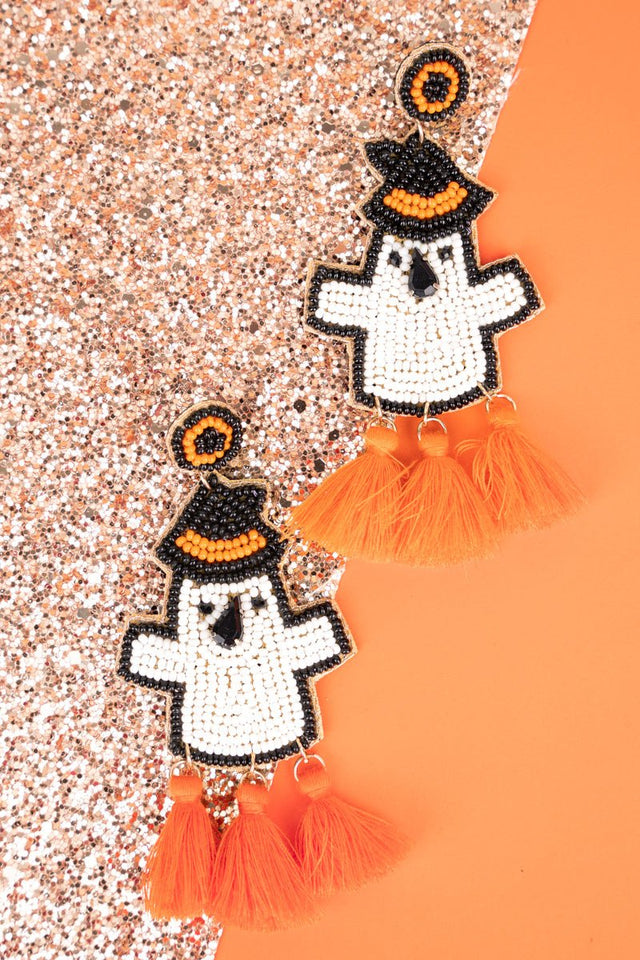 Something Wicked This Way Comes Seed Bead Tassel Earrings - Wholesale Accessory Market