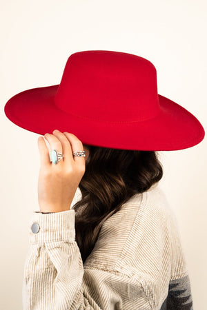 Georgiana Red Felt Hat - Wholesale Accessory Market