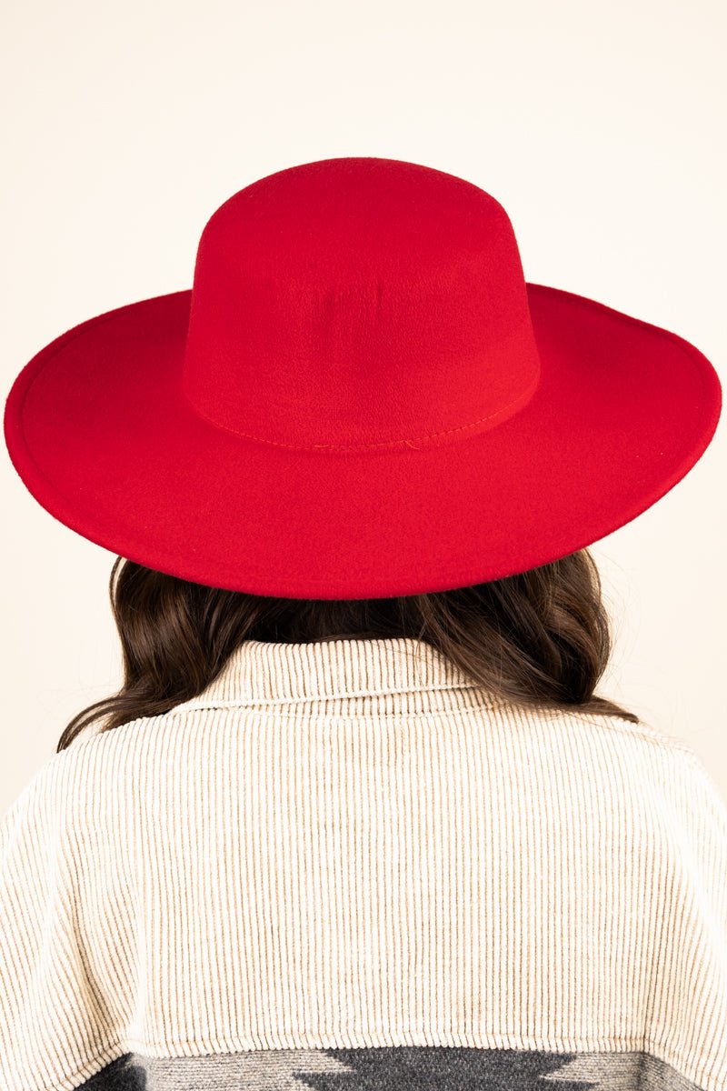 Georgiana Red Felt Hat - Wholesale Accessory Market