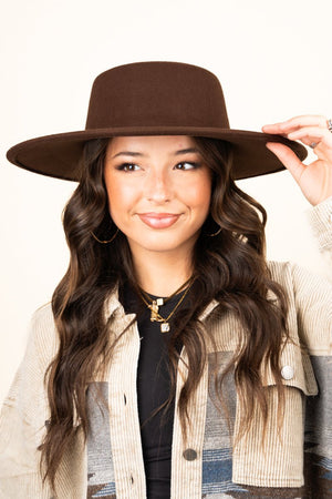 Georgiana Dark Brown Felt Hat - Wholesale Accessory Market