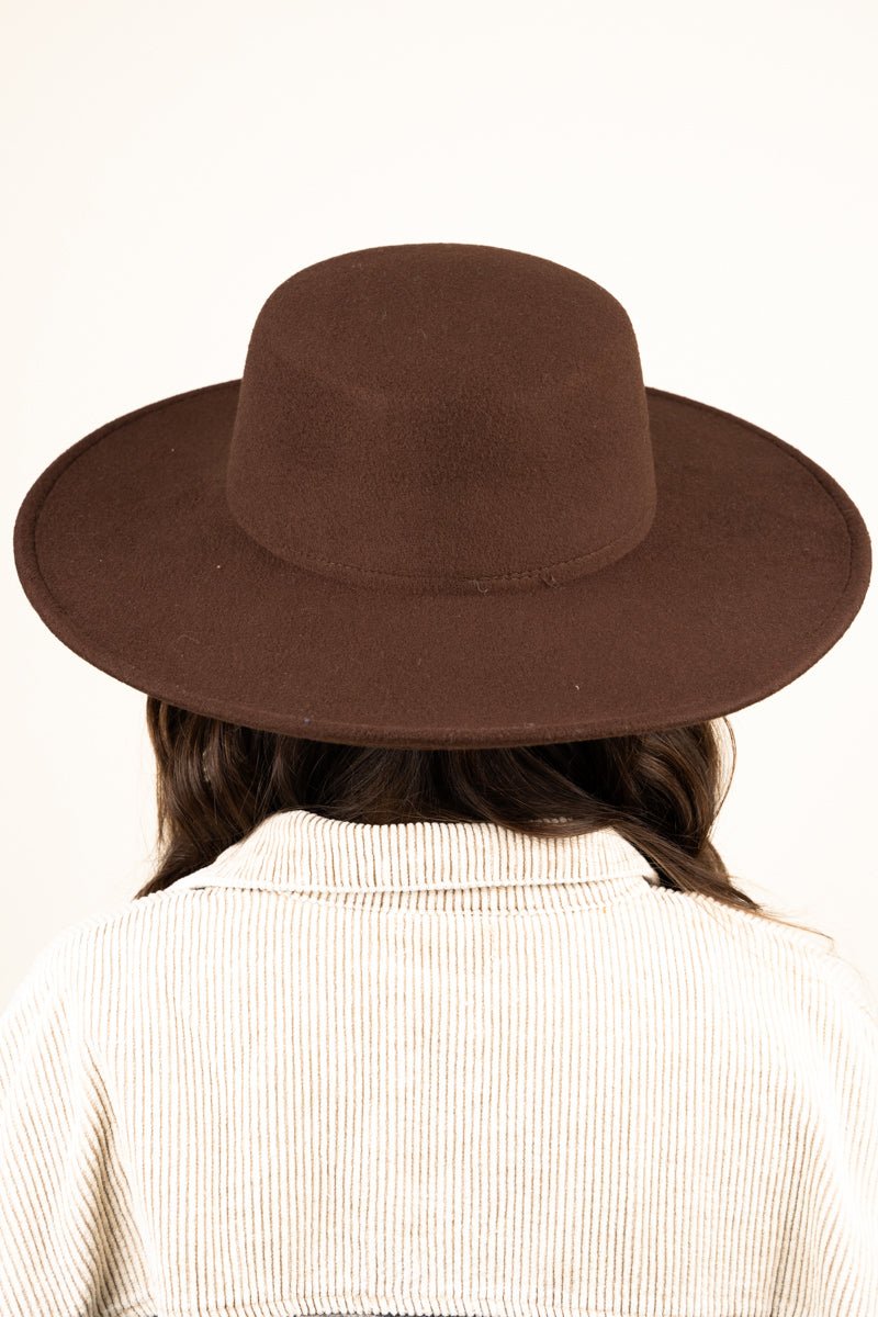 Georgiana Dark Brown Felt Hat - Wholesale Accessory Market