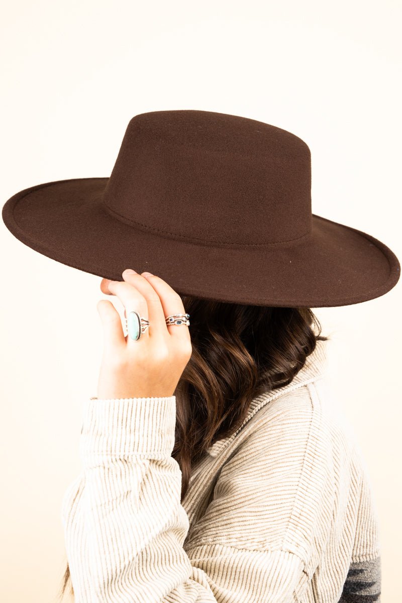 Georgiana Dark Brown Felt Hat - Wholesale Accessory Market