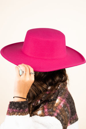 Georgiana Hot Pink Felt Hat - Wholesale Accessory Market