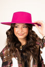 Georgiana Hot Pink Felt Hat - Wholesale Accessory Market