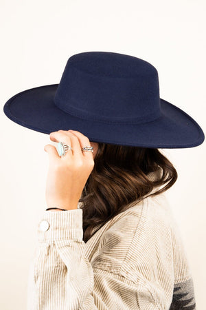 Georgiana Navy Felt Hat - Wholesale Accessory Market