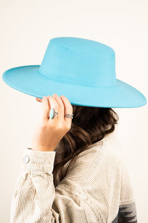 Georgiana Turquoise Felt Hat - Wholesale Accessory Market