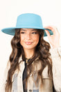 Georgiana Turquoise Felt Hat - Wholesale Accessory Market