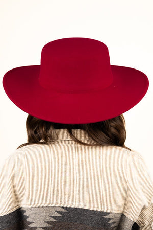 Georgiana Crimson Felt Hat - Wholesale Accessory Market