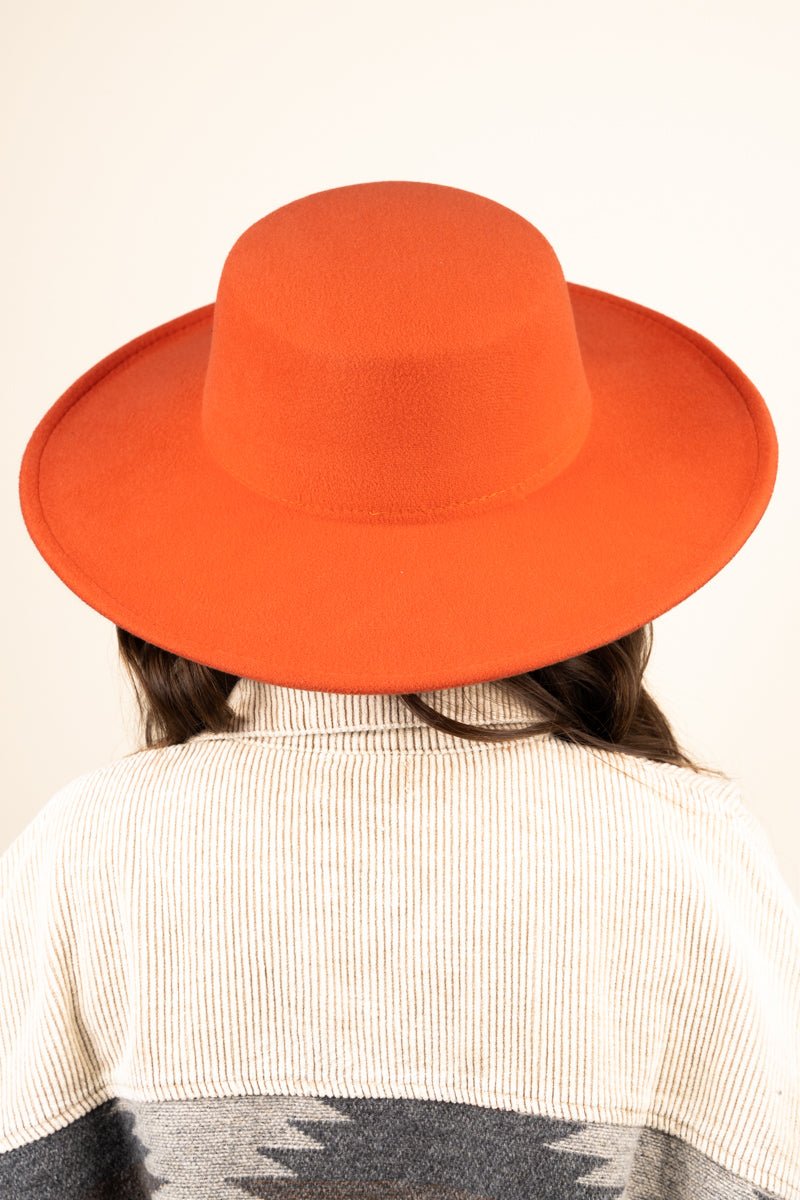 Georgiana Orange Felt Hat - Wholesale Accessory Market