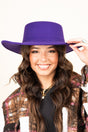 Georgiana Dark Purple Felt Hat - Wholesale Accessory Market