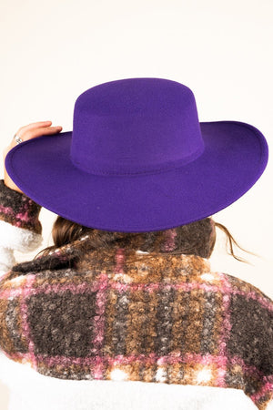 Georgiana Dark Purple Felt Hat - Wholesale Accessory Market