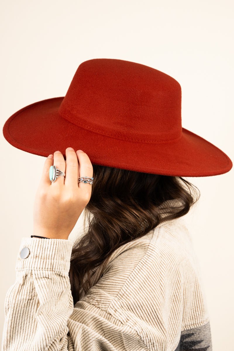 Georgiana Rust Felt Hat - Wholesale Accessory Market