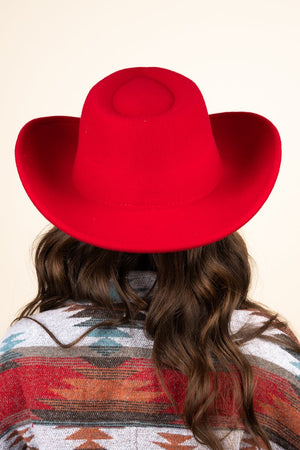 The Lainey Red Felt Hat - Wholesale Accessory Market