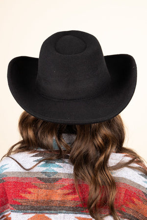 The Lainey Black Felt Hat - Wholesale Accessory Market