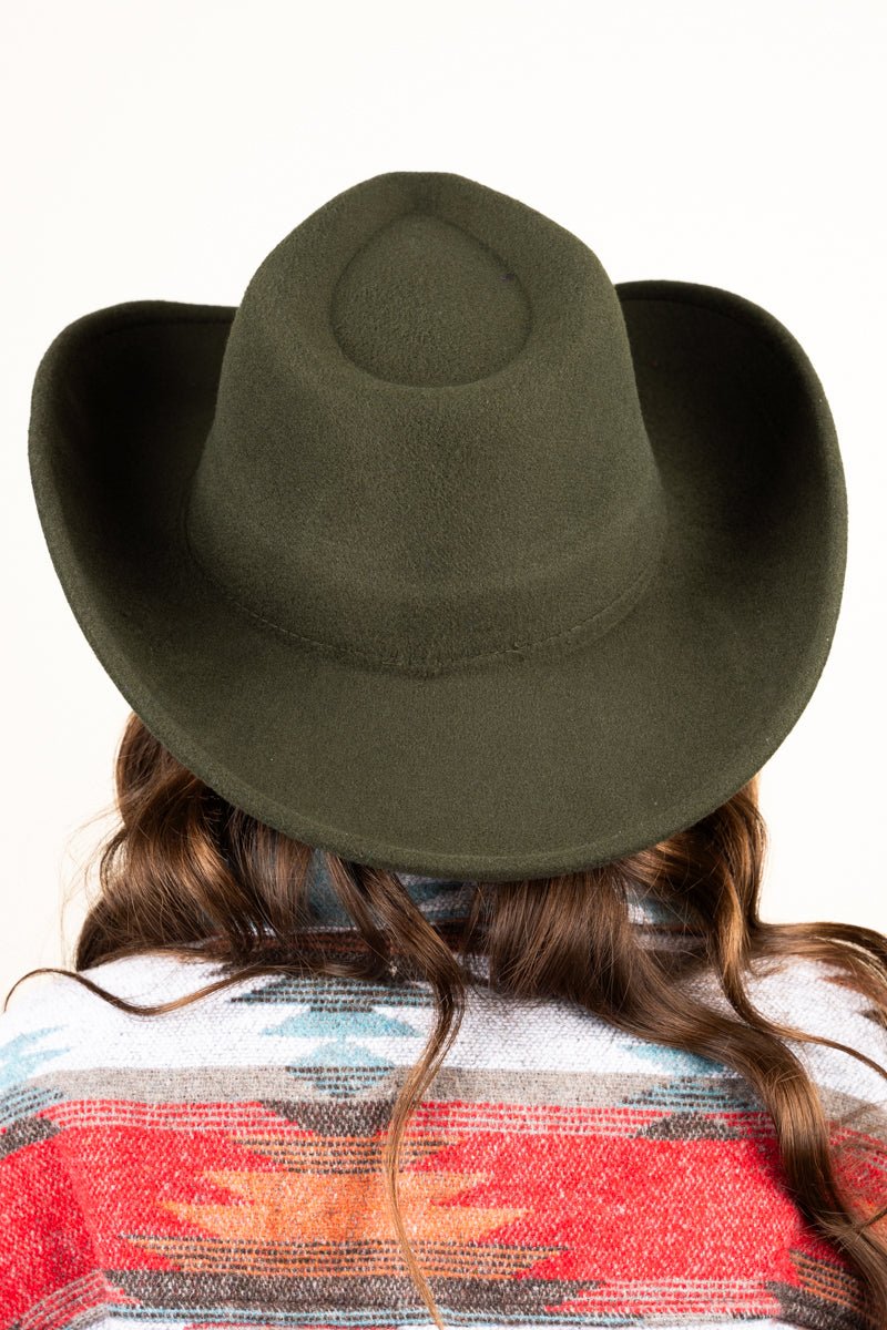 The Lainey Olive Felt Hat - Wholesale Accessory Market