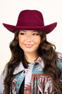 The Lainey Burgundy Felt Hat - Wholesale Accessory Market