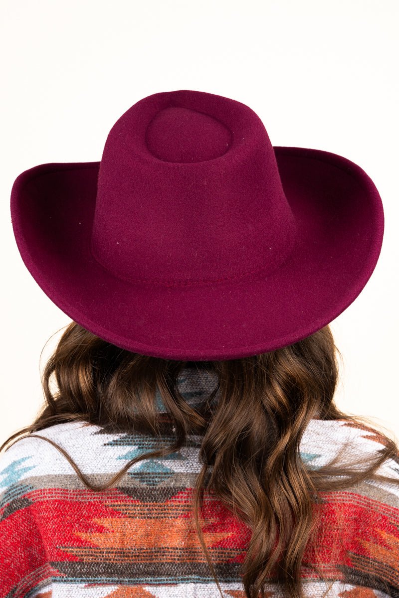 The Lainey Burgundy Felt Hat - Wholesale Accessory Market