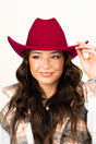 Canton City Cattleman Crimson Felt Hat - Wholesale Accessory Market