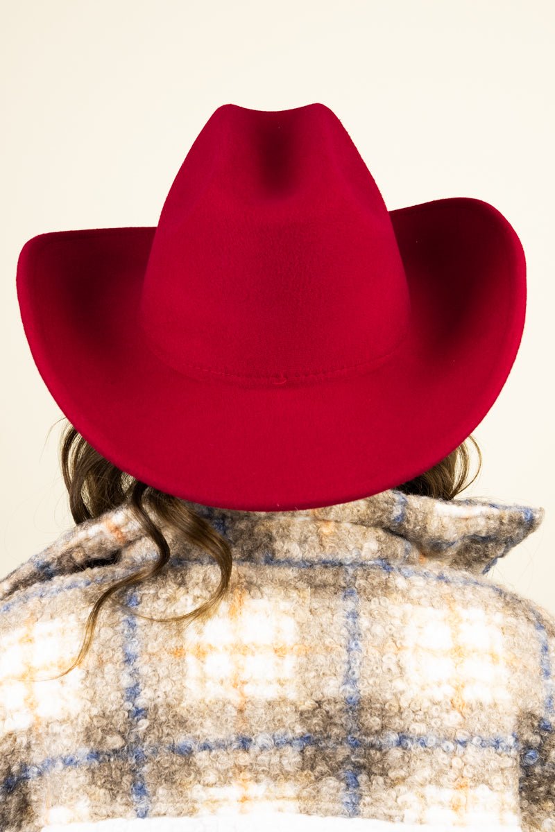 Canton City Cattleman Crimson Felt Hat - Wholesale Accessory Market