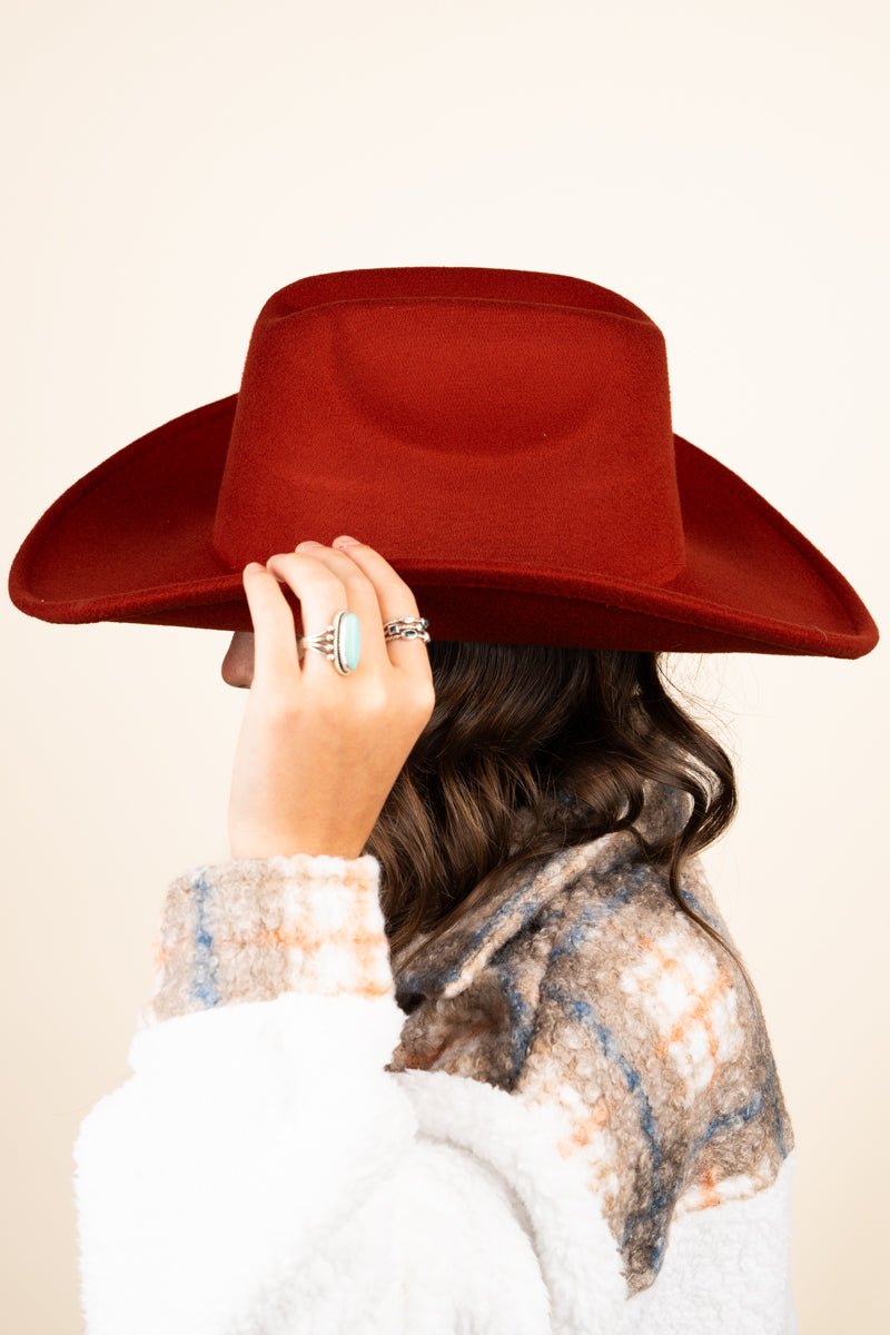 Canton City Cattleman Rust Felt Hat - Wholesale Accessory Market