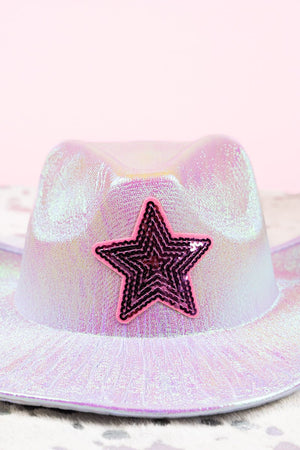 Dazzling Delight White Iridescent Cowgirl Hat - Wholesale Accessory Market