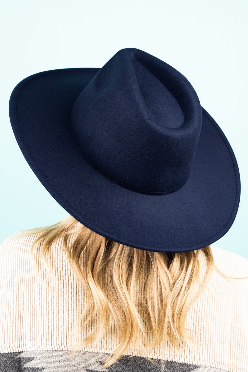 The Texanna Navy Felt Hat - Wholesale Accessory Market