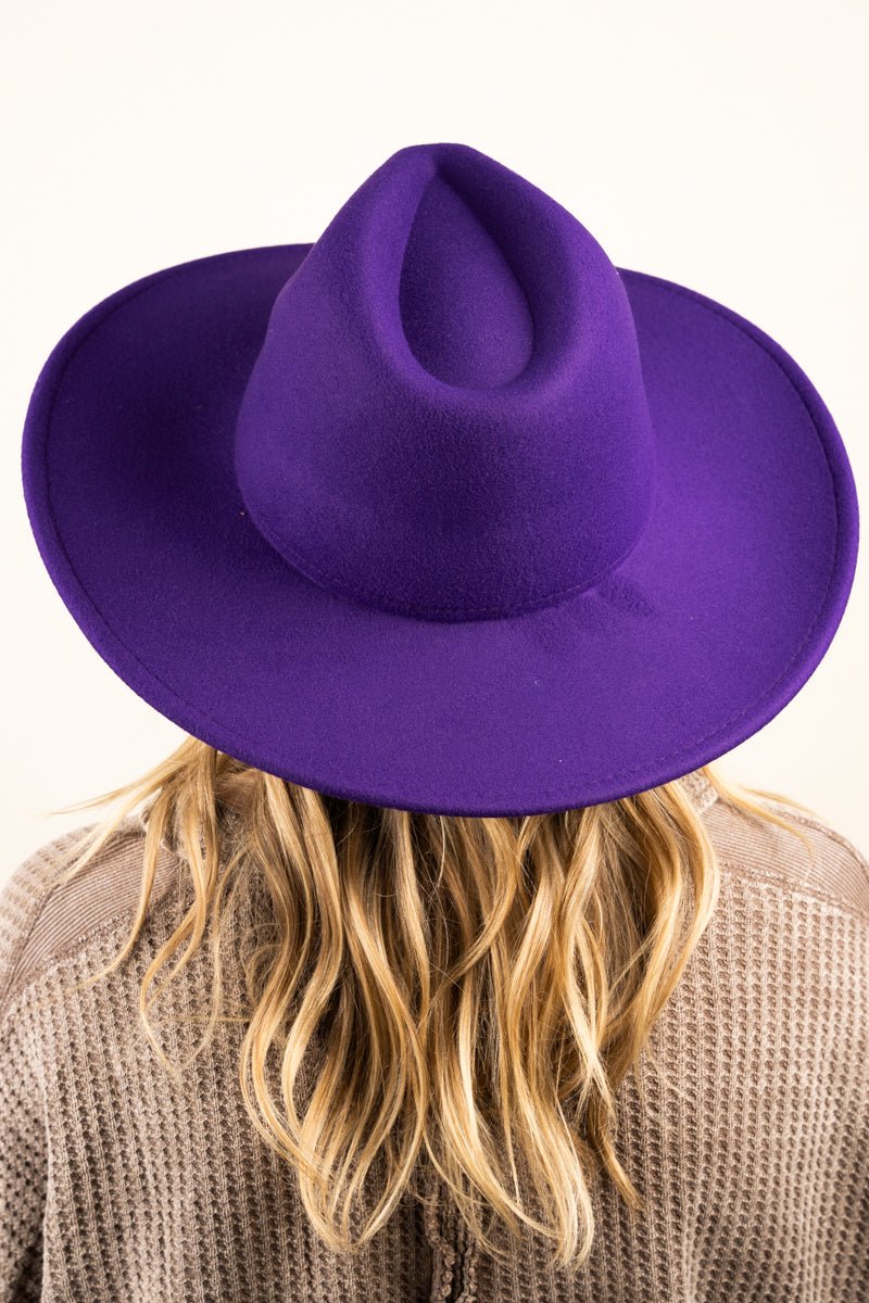 The Texanna Dark Purple Felt Hat - Wholesale Accessory Market