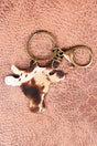 Star Valley Brown Cow Steer Head Keychain - Wholesale Accessory Market