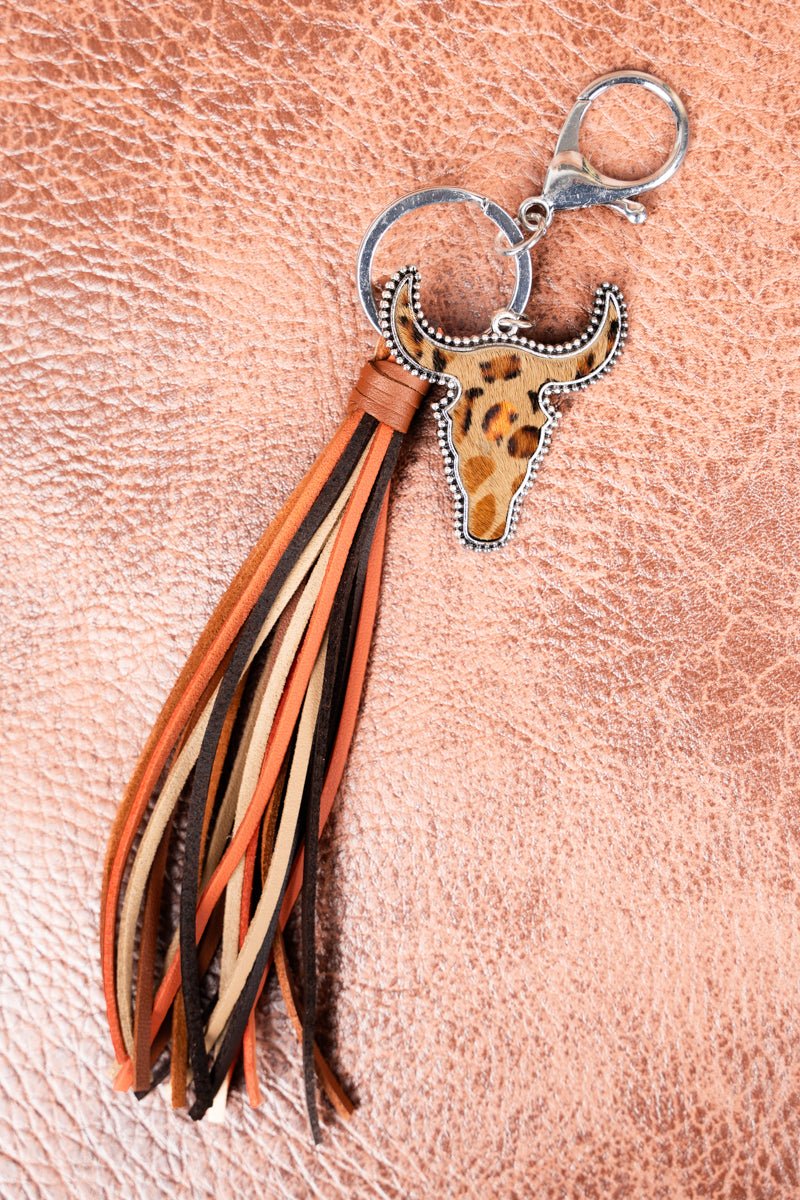 Leather Tassel Keychain