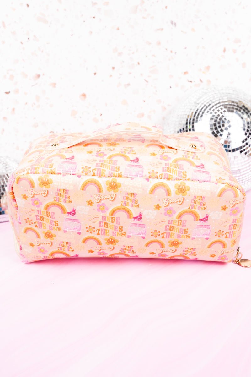 Groovy Summer Jetsetter Expandable Makeup Bag - Wholesale Accessory Market