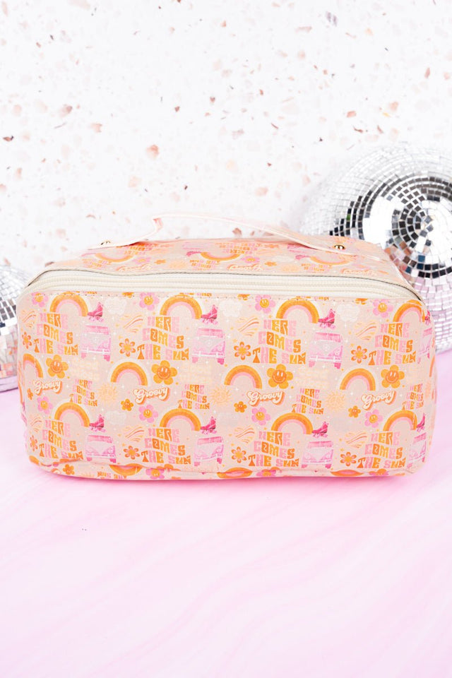 Groovy Summer Jetsetter Expandable Makeup Bag - Wholesale Accessory Market