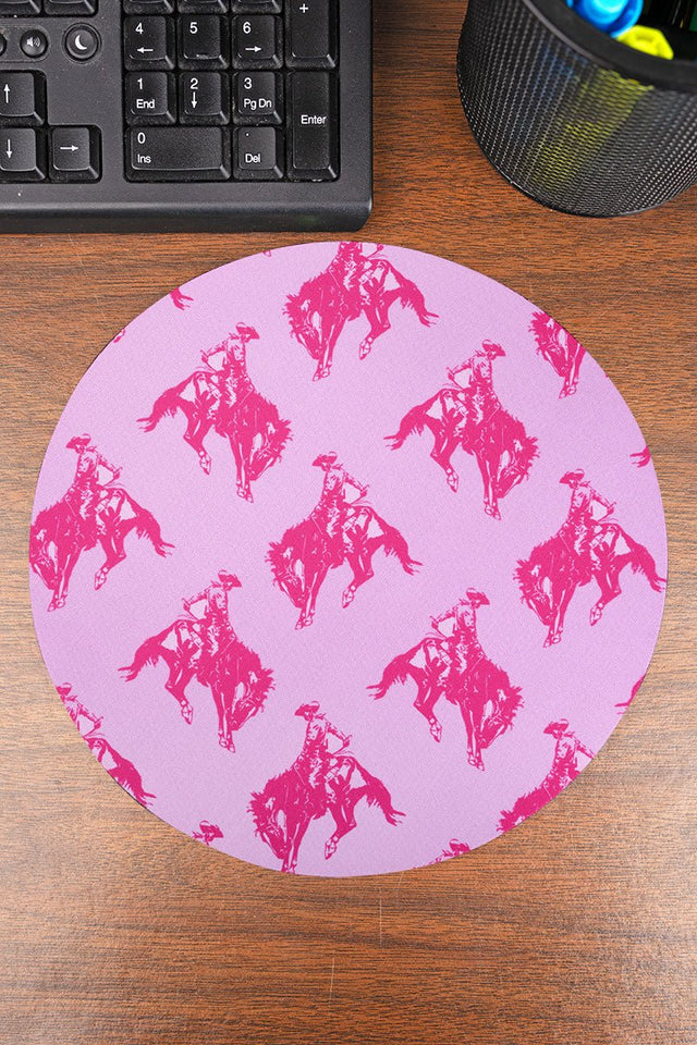 Prairie Rose Bronco Round Mousepad - Wholesale Accessory Market