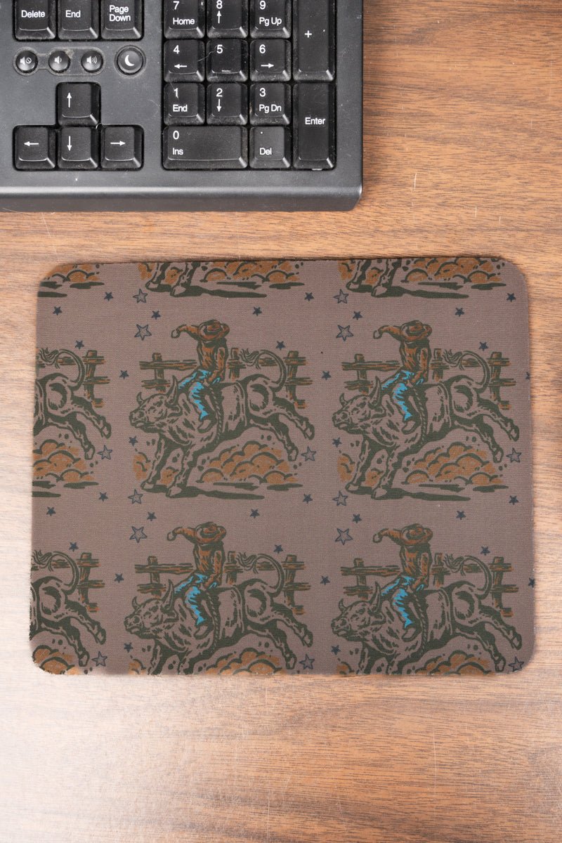 Bull Rider Square Mousepad - Wholesale Accessory Market