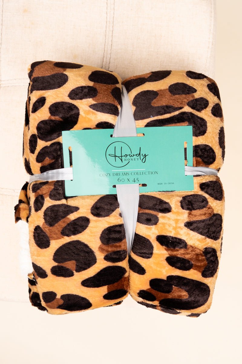 Plush leopard blanket hot sale