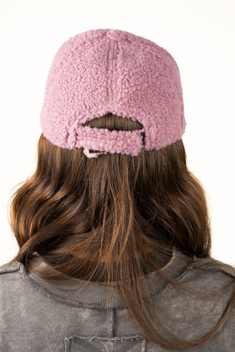 Wintry Weekend Pink Teddy Bear Cap - Wholesale Accessory Market