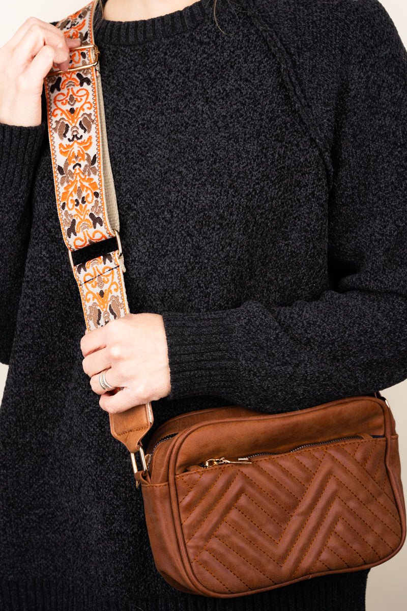 Cayenne Guitar Strap Brown Dani Crossbody - Wholesale Accessory Market