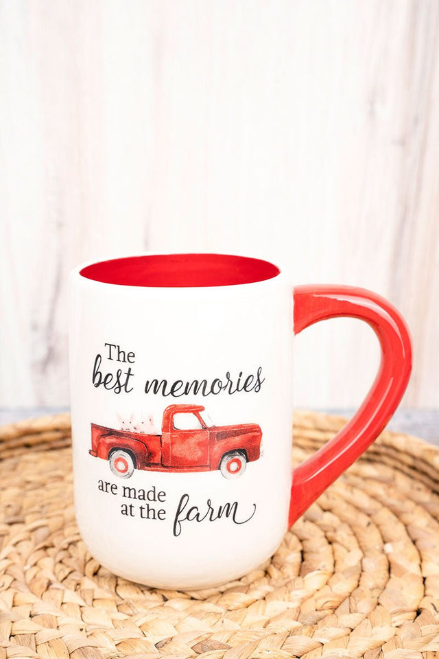 Best Memories Red Farm Truck Ceramic Mug - Wholesale Accessory Market