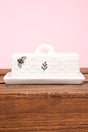 3.25 x 6.5 Honey Bee Ceramic Butter Dish - Wholesale Accessory Market