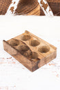 4 x 6 Mango Wood Six Egg Tray - Wholesale Accessory Market