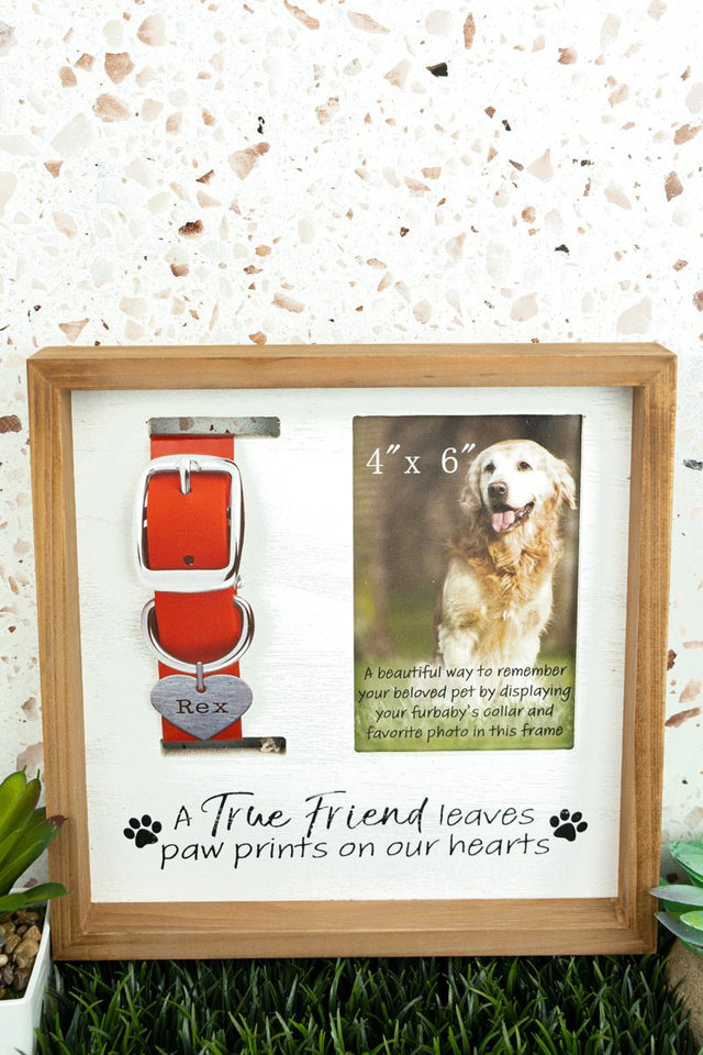 9.5 x 9.5 'True Friend' Memorial Wood 4x6 Photo Frame - Wholesale Accessory Market