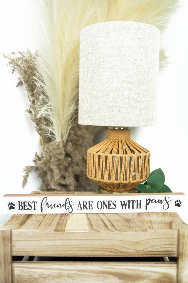 1.5 x 15.75 'Best Friends' Pet Wood Tabletop Block Sign - Wholesale Accessory Market