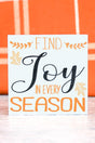 4 x 3.25 'Find Joy In Every Season' Harvest Block Sign - Wholesale Accessory Market