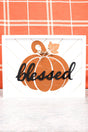 9 x 12 'Blessed' Fall Pumpkin Wall Sign - Wholesale Accessory Market