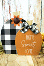 9.5 x 9 'Home Sweet Home' Tabletop Pumpkin Duo - Wholesale Accessory Market