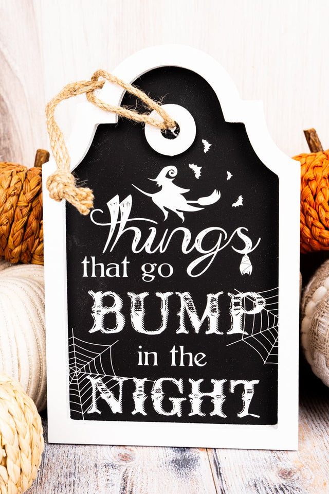 9.5 x 6 'Bump In The Night' Framed Gift Tag Wall Sign - Wholesale Accessory Market