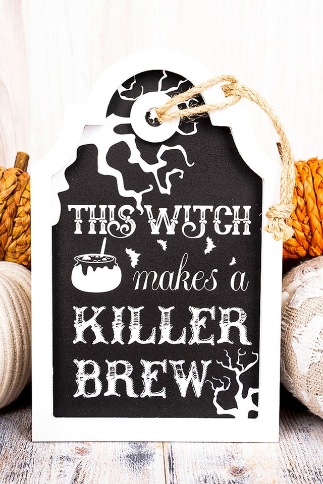 9.5 x 6 'Killer Brew' Framed Gift Tag Wall Sign - Wholesale Accessory Market