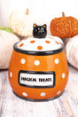 6.5 x 5.75 'Magical Treats' Halloween Ceramic Treat Jar - Wholesale Accessory Market