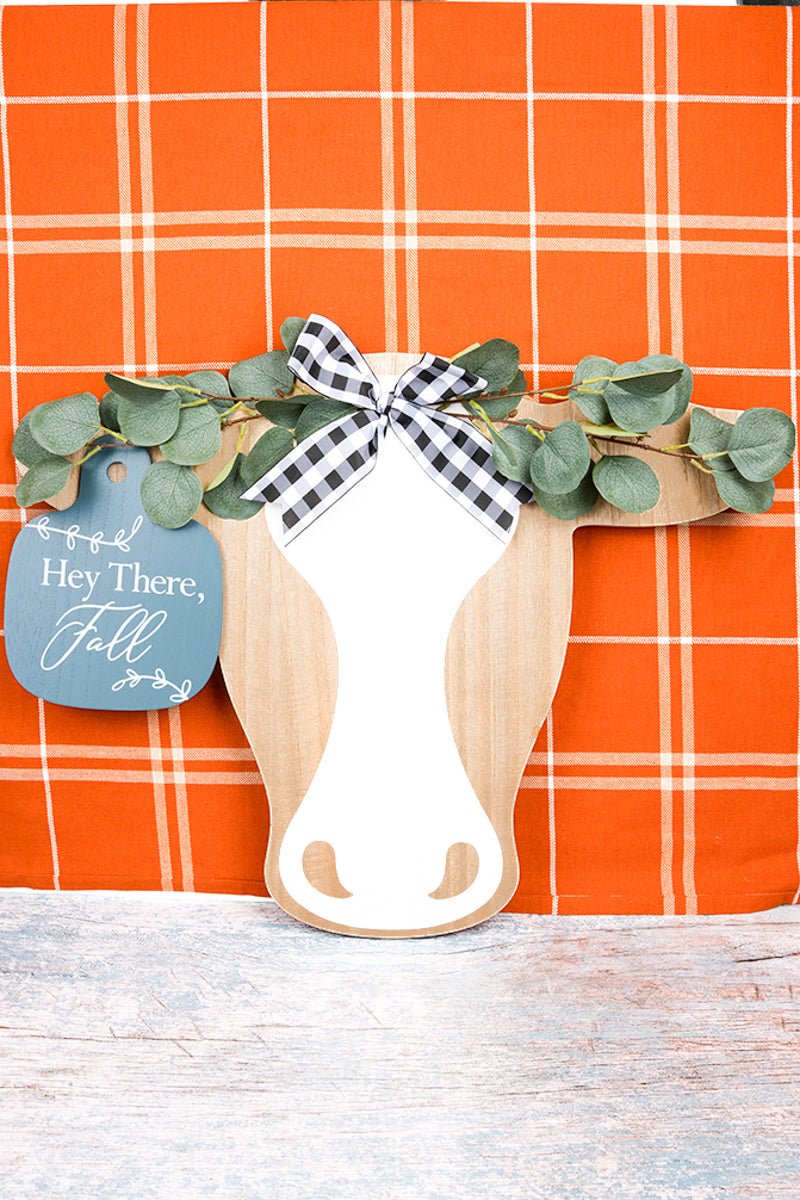 18 x 23.5 'Hey There Fall' Cow Wall Sign - Wholesale Accessory Market