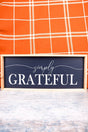 6.75 x 15.75 'Simply Grateful' Wood Wall Sign - Wholesale Accessory Market