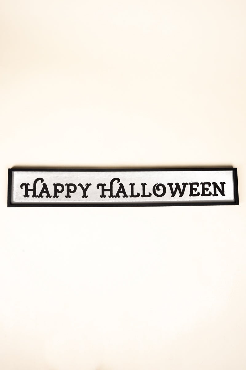 5 x 30 'Happy Halloween' Wood Framed Sign - Wholesale Accessory Market